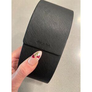 Prada Black Textured Leather Watch/Bracelet Case Box
